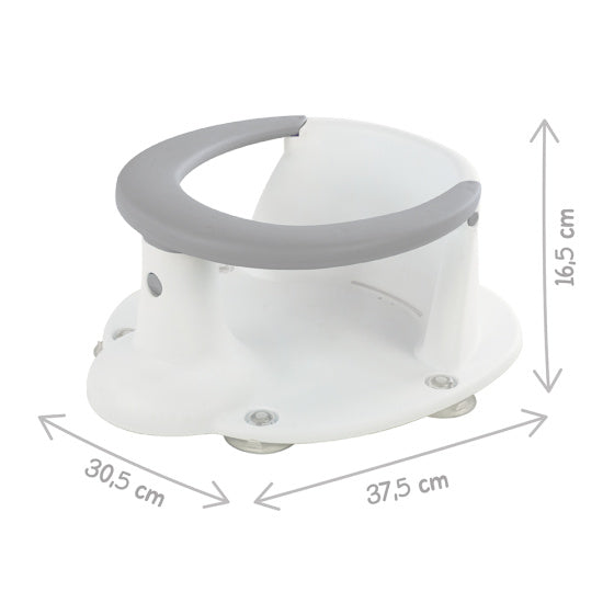 Siège de bain Dolu avec aspiration rose blanc