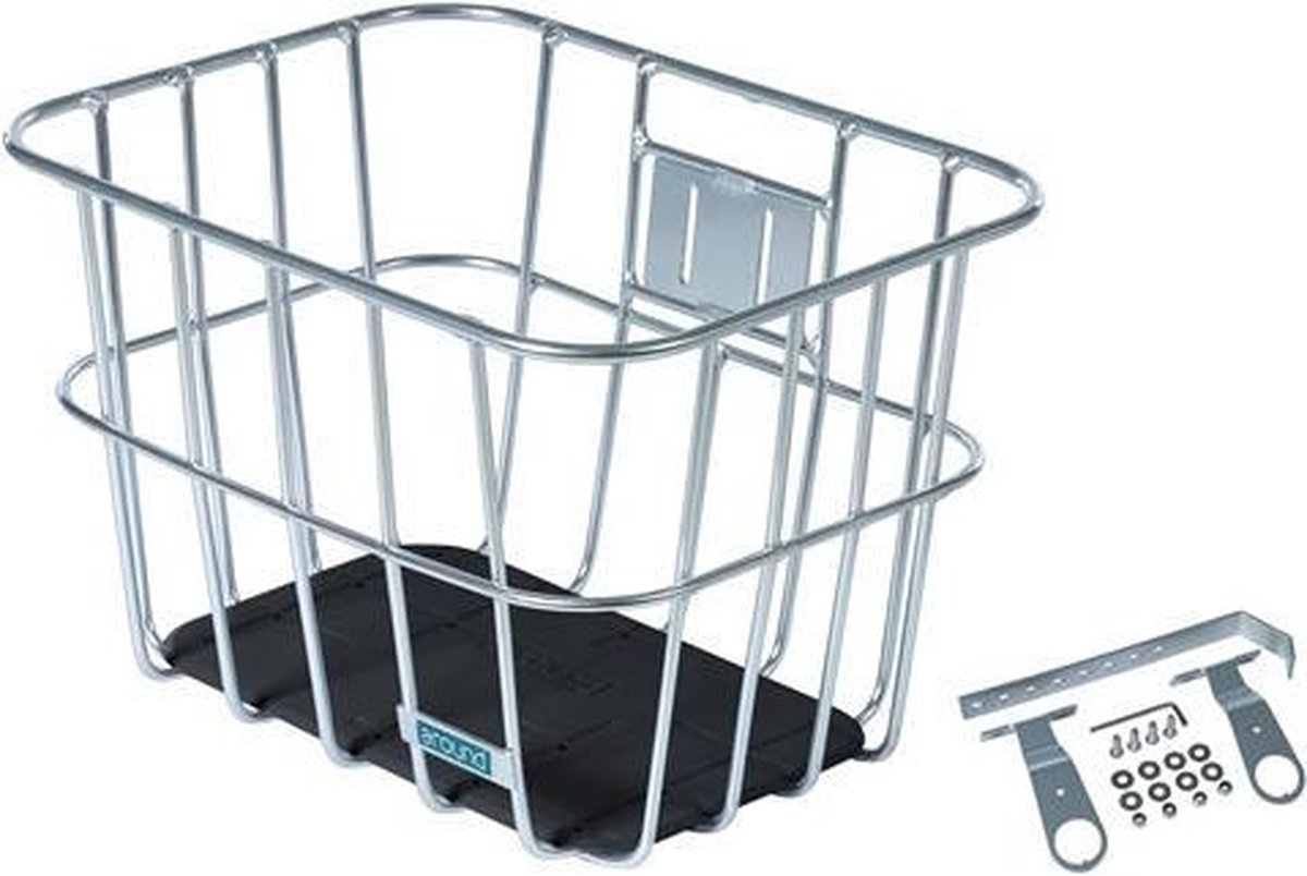 Autour du panier alu argent fixe