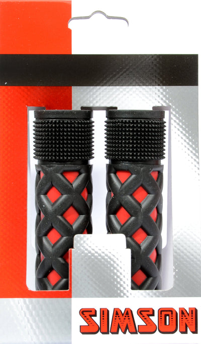 Simson Children's Grips - Universal - Red Black - Adjustable - Grip Shift