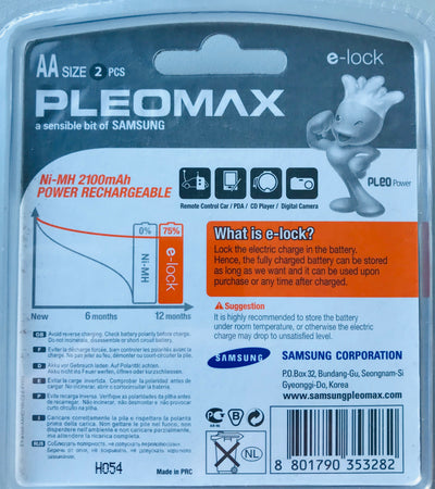 A. van Nieuwenhuizen zn b.v. batterie pleomax lr6 aa 1,2v ni-mh 2100mah rechargeable