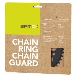 Samox PD-R4-S feuille de chaînage 44 tands 104 mm 3 32-11 128 en acier noir