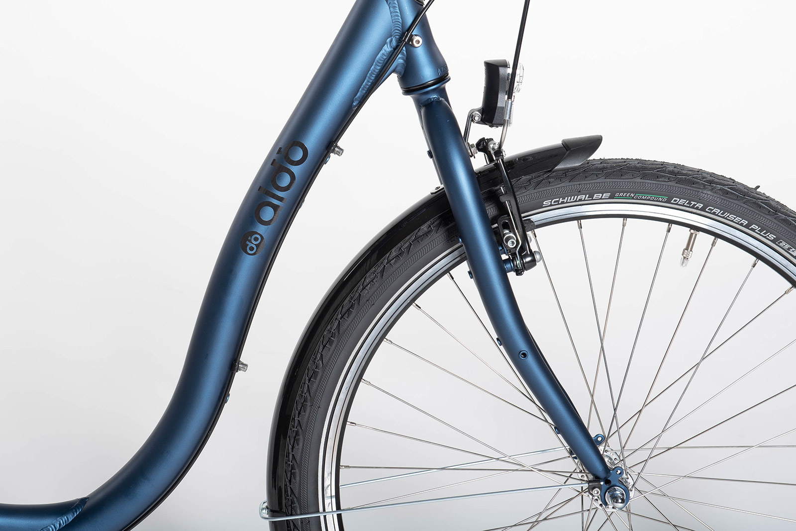 Aldo 28 pouces Low Entry Bicycle Comfort Alu 7V Vrijloop Blauw