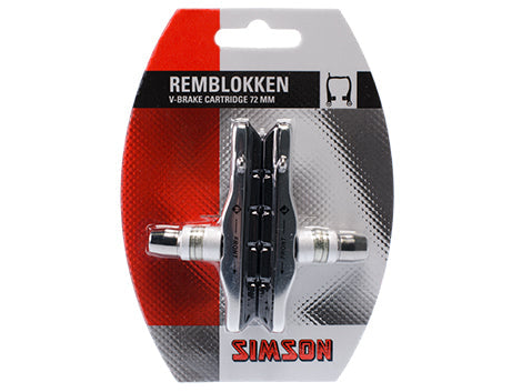 Simson v-brake cardridge brake shoe cpl.