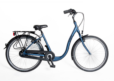 ALDO 26 pouces Low Entrée - Bike Level Comfort Alu 3V Blue en roue libre