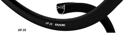 Ryde b.v. jante 28' - 14 dp25 28'-622 disque noir 32 trous