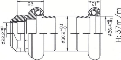 Tecora e headset1 inch thread cartr alu 26.4 taper silver