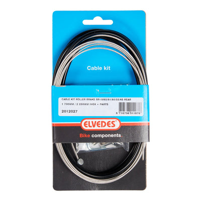 ELVEDES Kit de câble de frein à rouleau BR-IM85 81 55 45 1700mm 2250mm acier inoxydable noir (sur carte)