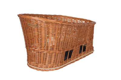 Basil Pasha - panier vélo pour chien MIK - moyen - 45 cm - panier arrière - naturel