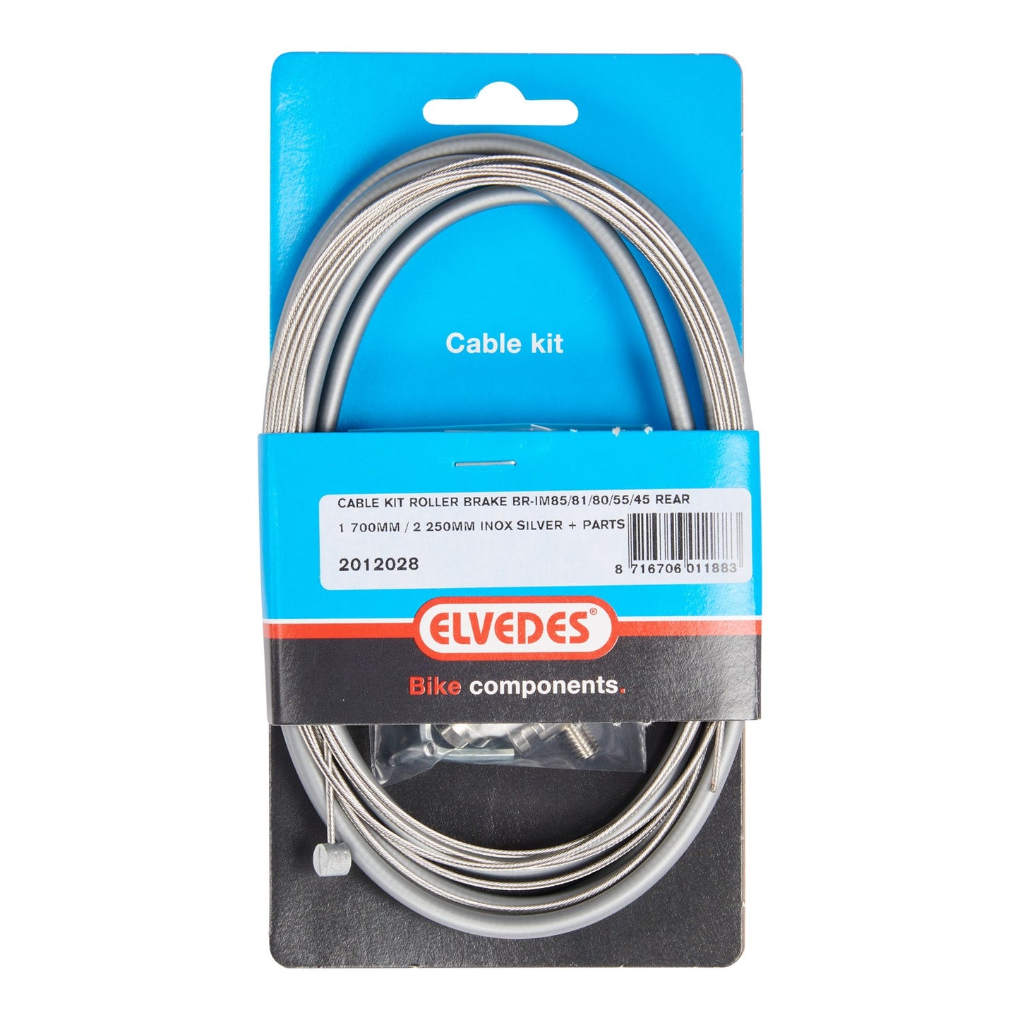 ELVEDES Cable set Rollerbrake Brim85 55 45 Rear Silver