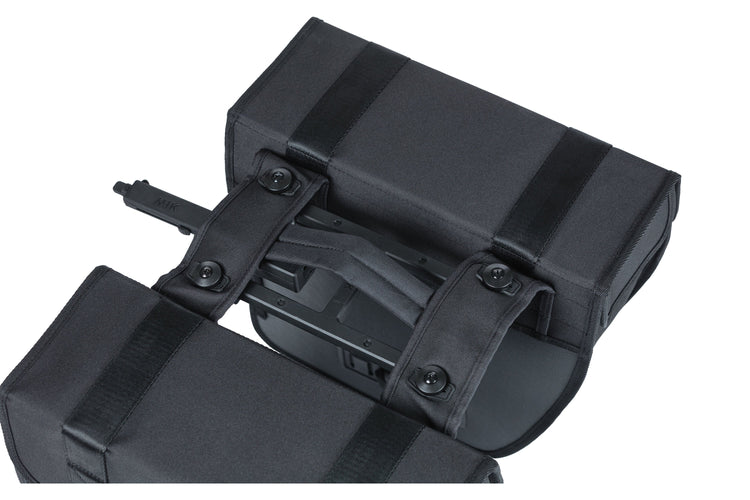 Basil Tour Double Bicycle Sac - Impermétrique, système Mik, noir