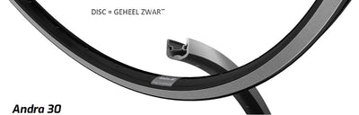 Ryde b.v. jante 28' - 14 andra30 28'-622 aluminium disque noir