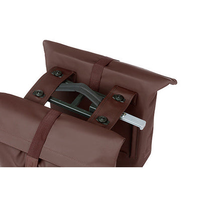Basil Tas City Double Mik Vegan Leather | Brun rôti