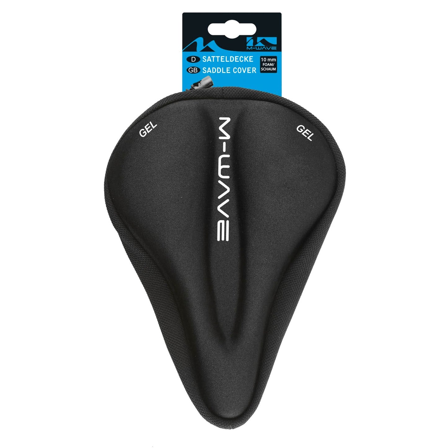Couvre-selle en gel m-wave à roulement en laiton 280 x 265 mm.