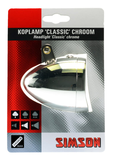 Phare Simson chrome classique