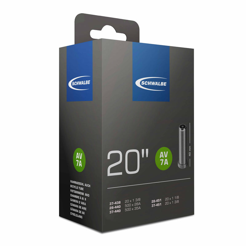 Schwalbe Chambre à air av7a 20 inch 20x1 3 8 28 37-438-451 av 40 mm