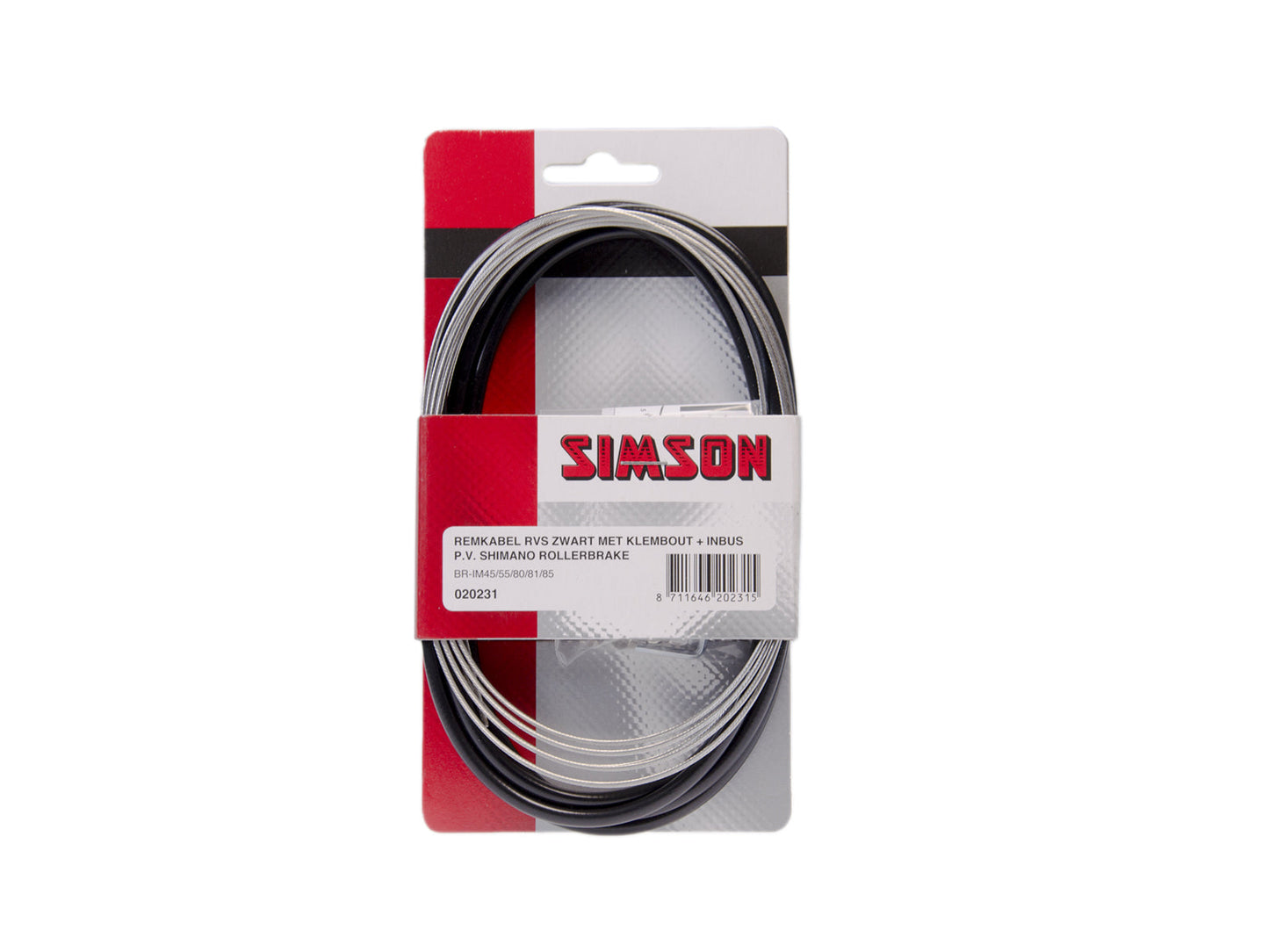 Simson rollerbrake brake brake cable set complete stainless steel black on card