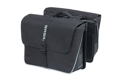 Sac à vélo à double vélo de basilic, eau-35L, noir.