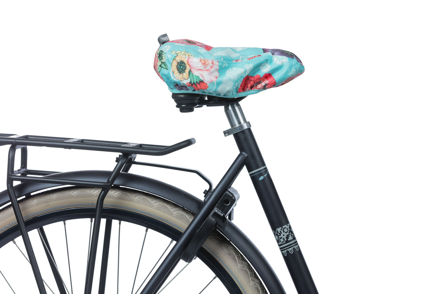 Basil Bloom Field - Couverture de selle - bleu