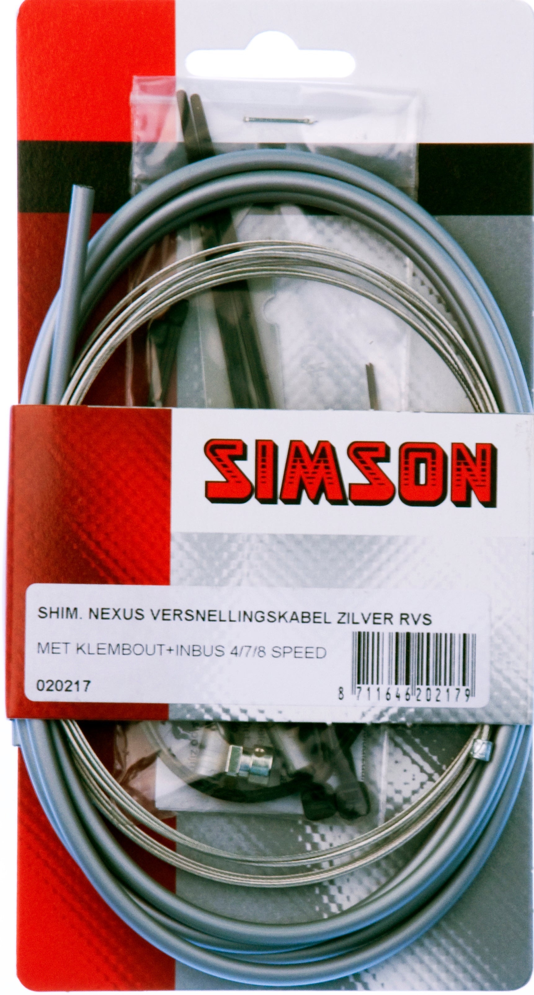 Jeu de câbles de changement de vitesse Nexus 1700 2150 mm gris argenté