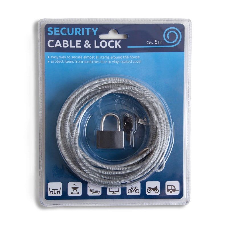 Câble antivol de sécurité Falko import export 5 m.