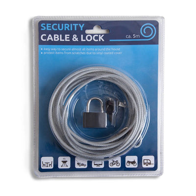 Câble antivol de sécurité Falko import export 5 m.