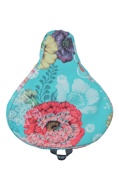 Basil Bloom Field - Couverture de selle - bleu