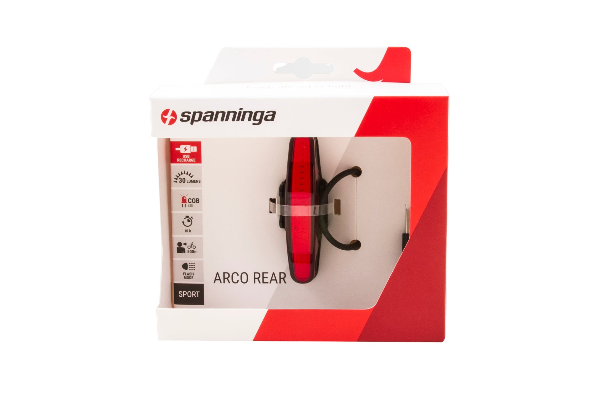 Feu arrière Spanninga Arco Flash tige de selle usb