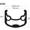 Ryde b.v. jante 28' - 14 andra30 28'-622 aluminium noir cnc
