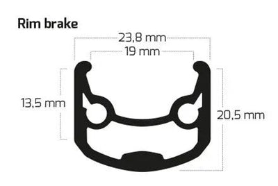 Ryde b.v. jante 28' - 14 andra30 28'-622 aluminium noir cnc