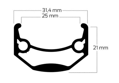 Ryde b.v. jante 27,5'' - 584 andra40 disque complètement noir 36 gts.