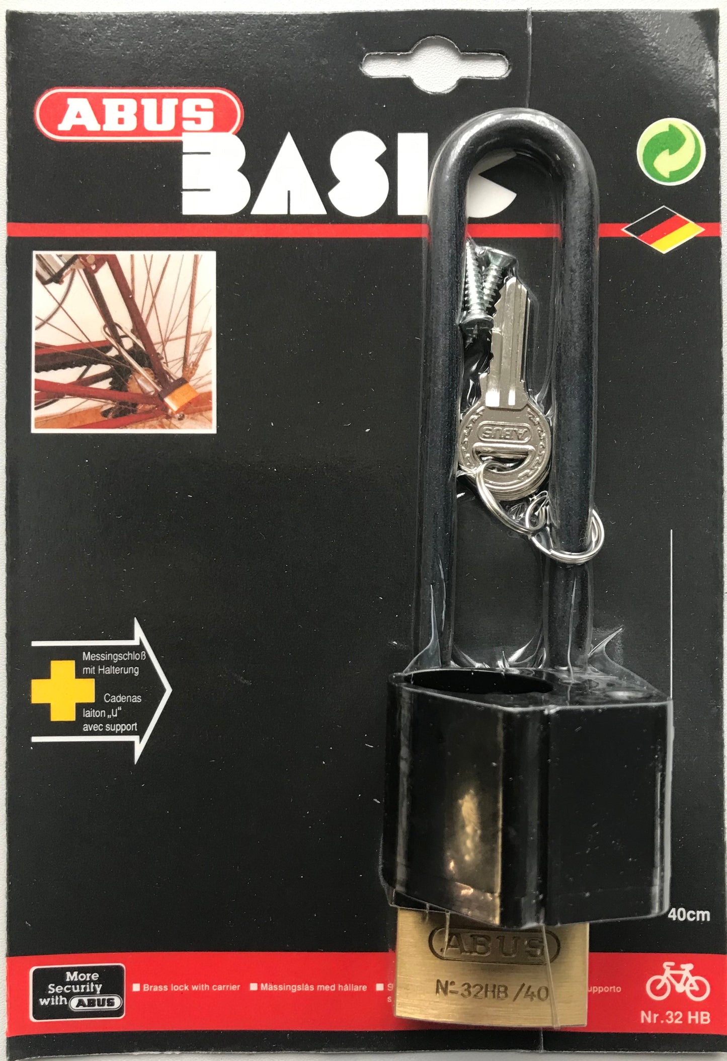 Antivol à goupille de vélo Abus 32 40 hb