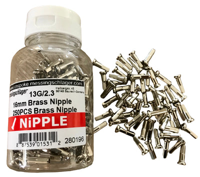 Roulement et écrou de rayon en laiton rayon 13 jante 14 fin - 16 mm. (350)
