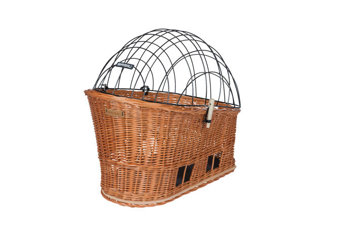 Basil Pasha - panier vélo pour chien MIK - moyen - 45 cm - panier arrière - naturel