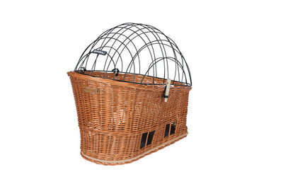 Basil Pasha - panier vélo pour chien MIK - moyen - 45 cm - panier arrière - naturel