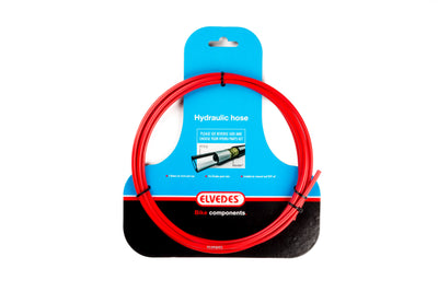 Tuyaux hydrauliques Elvedes avec doublure PTFE et protection Kevlar - rouge (3 mètres sur carte)