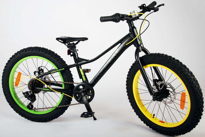 Vélo pour enfants Volare Gradient - Garçons - 20 pouces - Noir Jaune Vert - 6 vitesses - Prime Collection