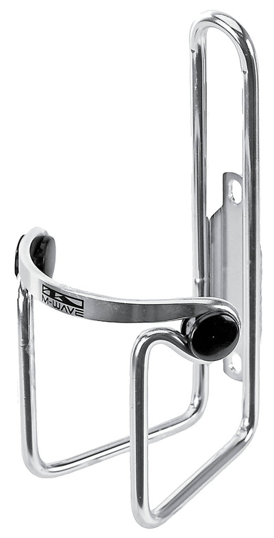 Porte-bidon Schlager m-wave en laiton aluminium argent avec capuchons de protection
