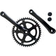 Étiquette blanche Crankkel 46t 170 mm en aluminium noir