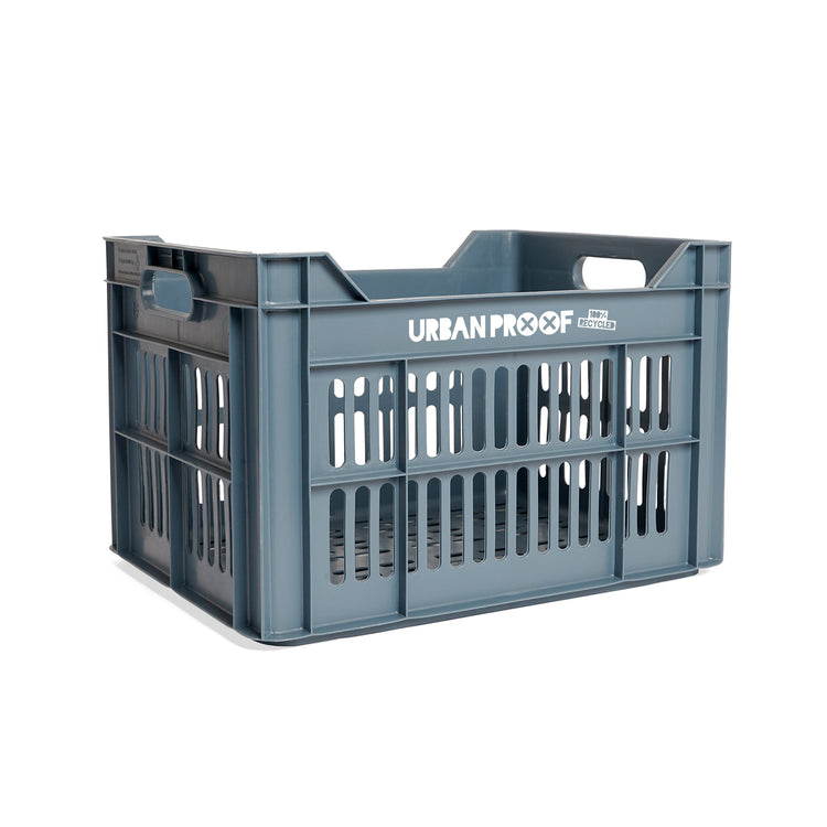 Caisse de vélo de preuve urbain plastique recyclé 30l bleu fané 40x30x25 cm