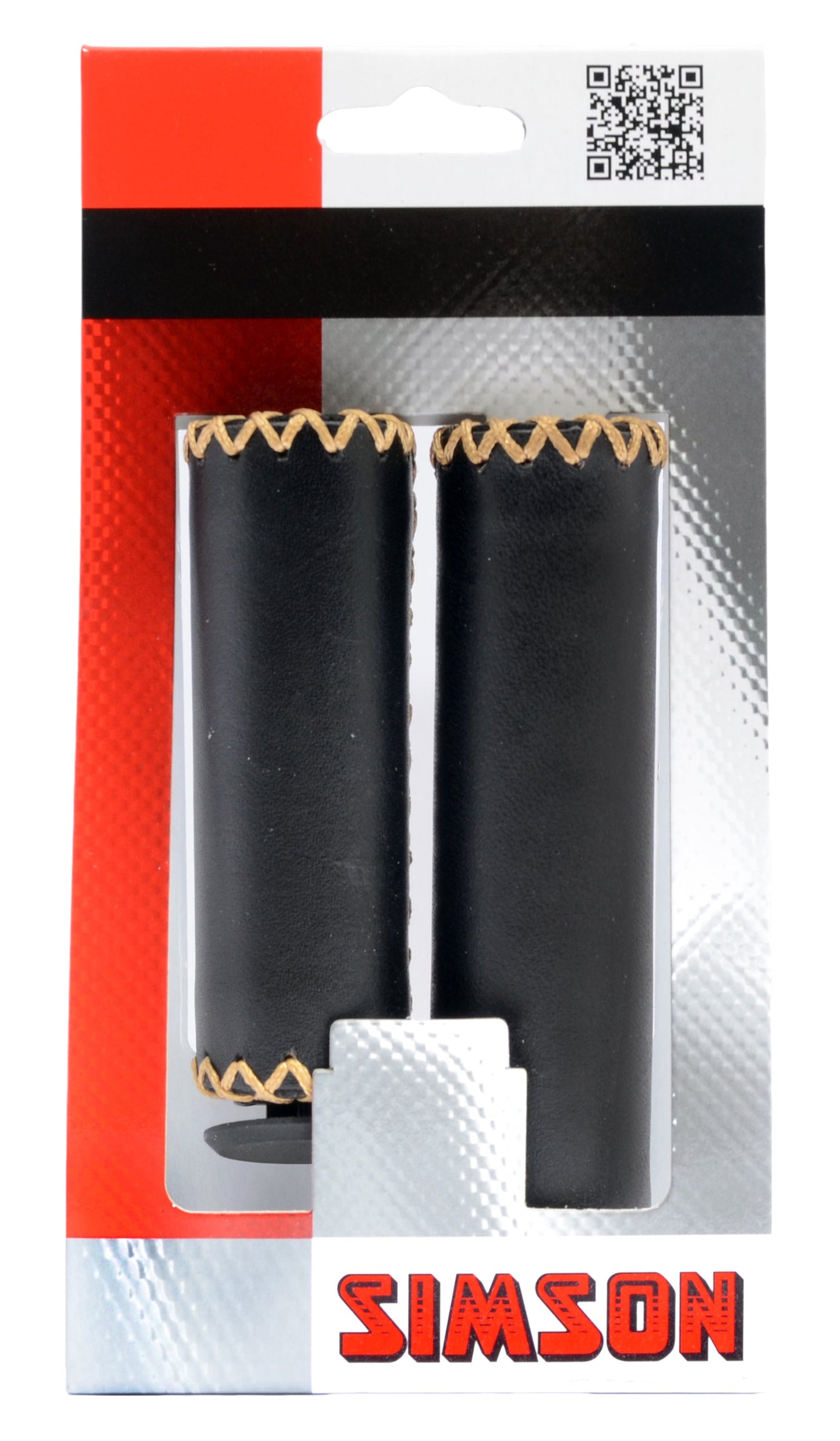 Simson Leather Grips - Black, Authentic Look, Optimal Comfort, Suitable pour Grip Shift Gear