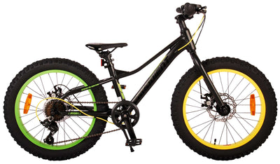 Vélo pour enfants Volare Gradient - Garçons - 20 pouces - Noir Jaune Vert - 6 vitesses - Prime Collection