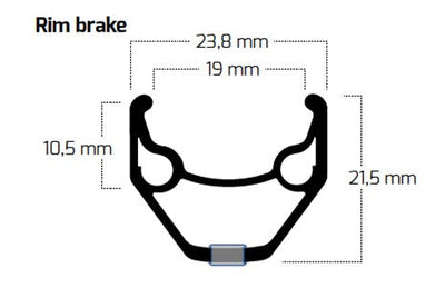 Ryde b.v. jante 26' - 14 zac2000 26 -559 noir 32 gts. CNC