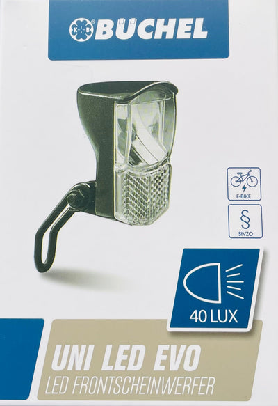 Buchel Headlight Büchel Uni LED Evo-Bike | 40 lux | 6-48V | Stvzo