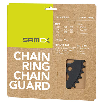 Samox PD-R4-S Feuille de chaînage 40t 104 mm 3 32-11 128 en acier noir