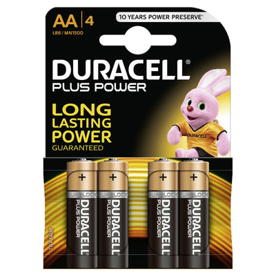 Duracell Battery Plus Power MN1500 LR6 AA par 4 sur la carte