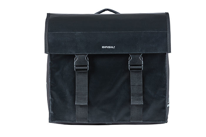 Basil Urban Load Double Bicycle Bag Mik, imperméable, noir, 48-53L