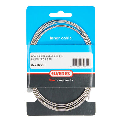 Câble intérieur de frein Elvedes 2250mm acier inoxydable ø1.5mm T-nipple (sur carte)