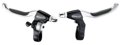 TEKTRO CL530TS+CL533RT Poignée de frein Rollerbrake 4 doigts noir satiné avec cloche (emballage pendentif)