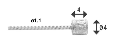 Elvedes Shifting câble intérieur 3000mm acier inoxydable Ø1.1mm SRAM nipple (sur carte)