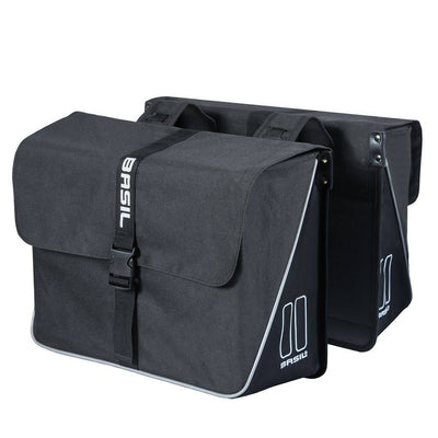 Basil Forte sacoche double pour vélo, noir noir, imperméable, 35L
